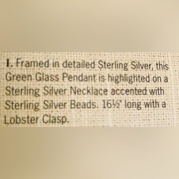 Silpada Sterling Silver Necklace Green Glass & Sterling Beads 16.5" - Picture 7 of 7